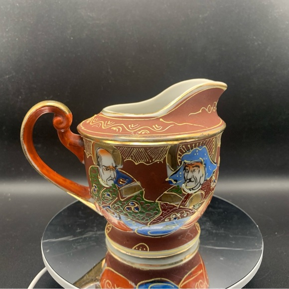 Vintage Hand Painted Made in Occupied Japan Tea Creamer Samurai Warrior Feudal - Picture 5 of 9